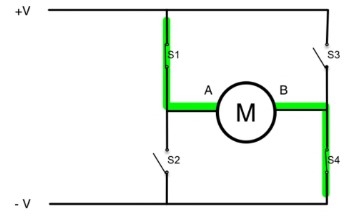 Н-мост, в котором используются переключатели