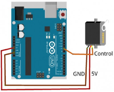 Подключение серводвигателя к Arduino