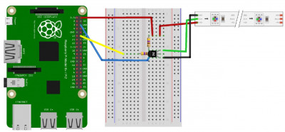 Подключение светодиодной ленты к Raspberry Pi с использованием преобразователя